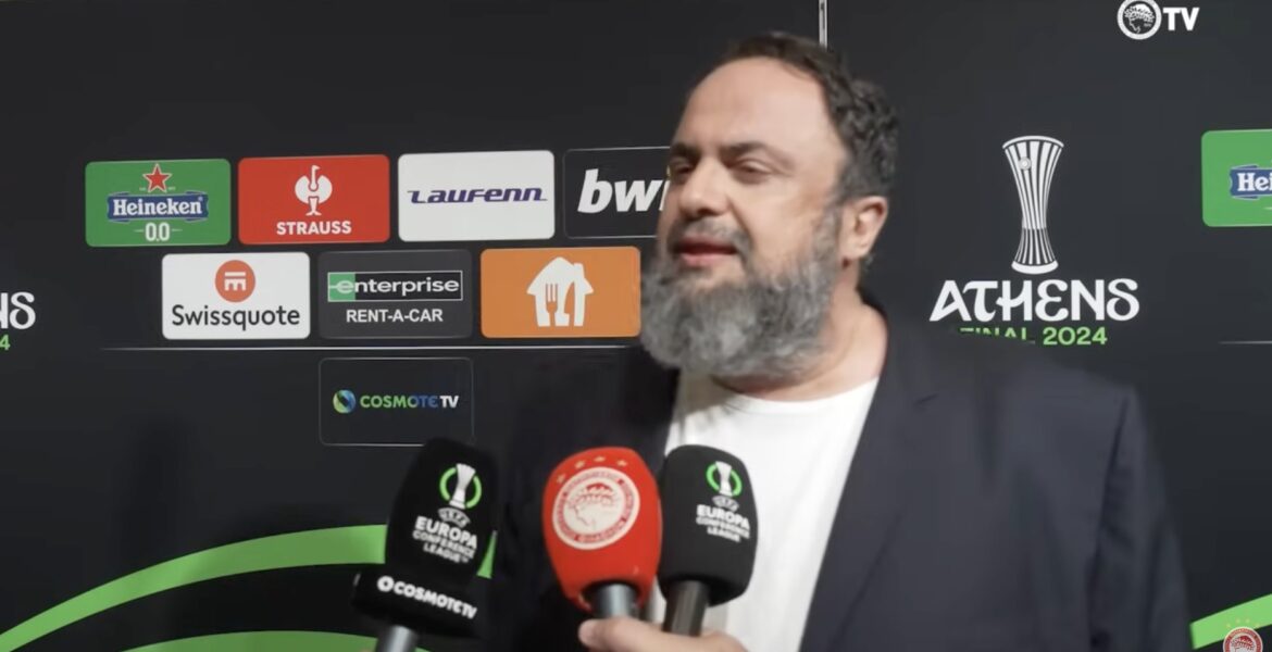 Marinakis' Victory Speech as Olympiacos Makes European History: “Long live Greece, long live Olympiacos, long live our Piraeus” [video]